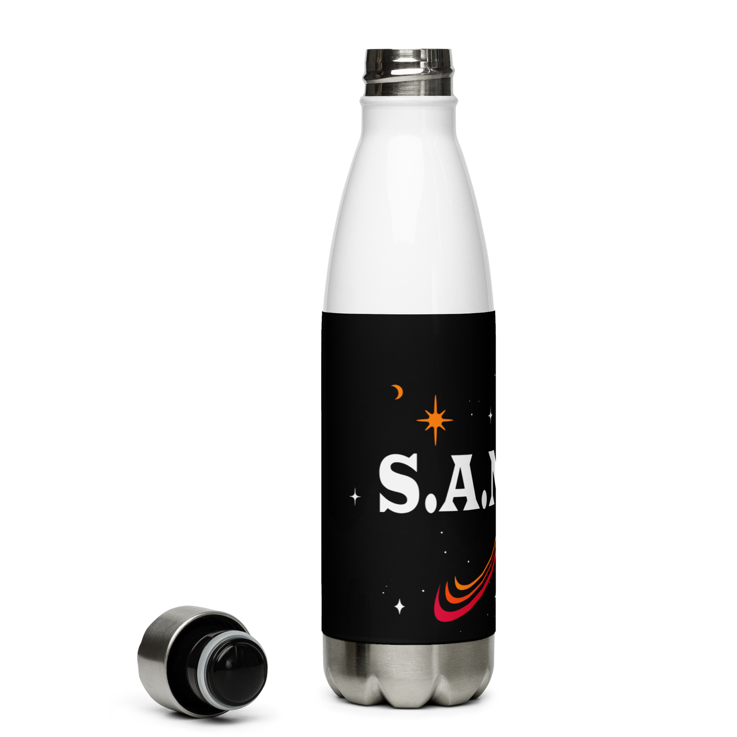 SANTOS Space Stainless Steel Water Bottle 17oz | UV Printed Graphics