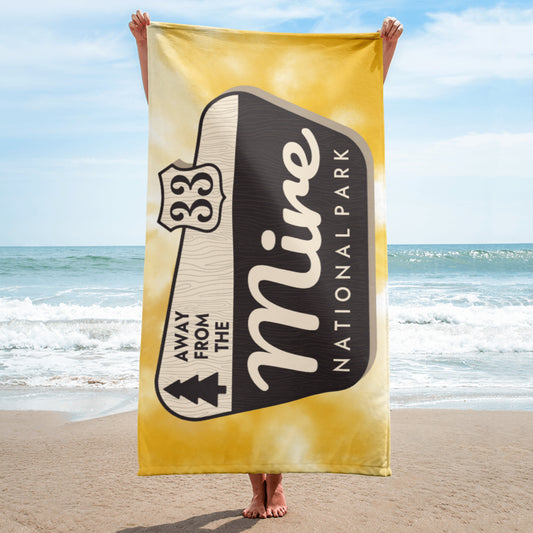 Away From The Mire Beach Towel | 30"x60" | Fan Art | 33 Goat | Bluegrass
