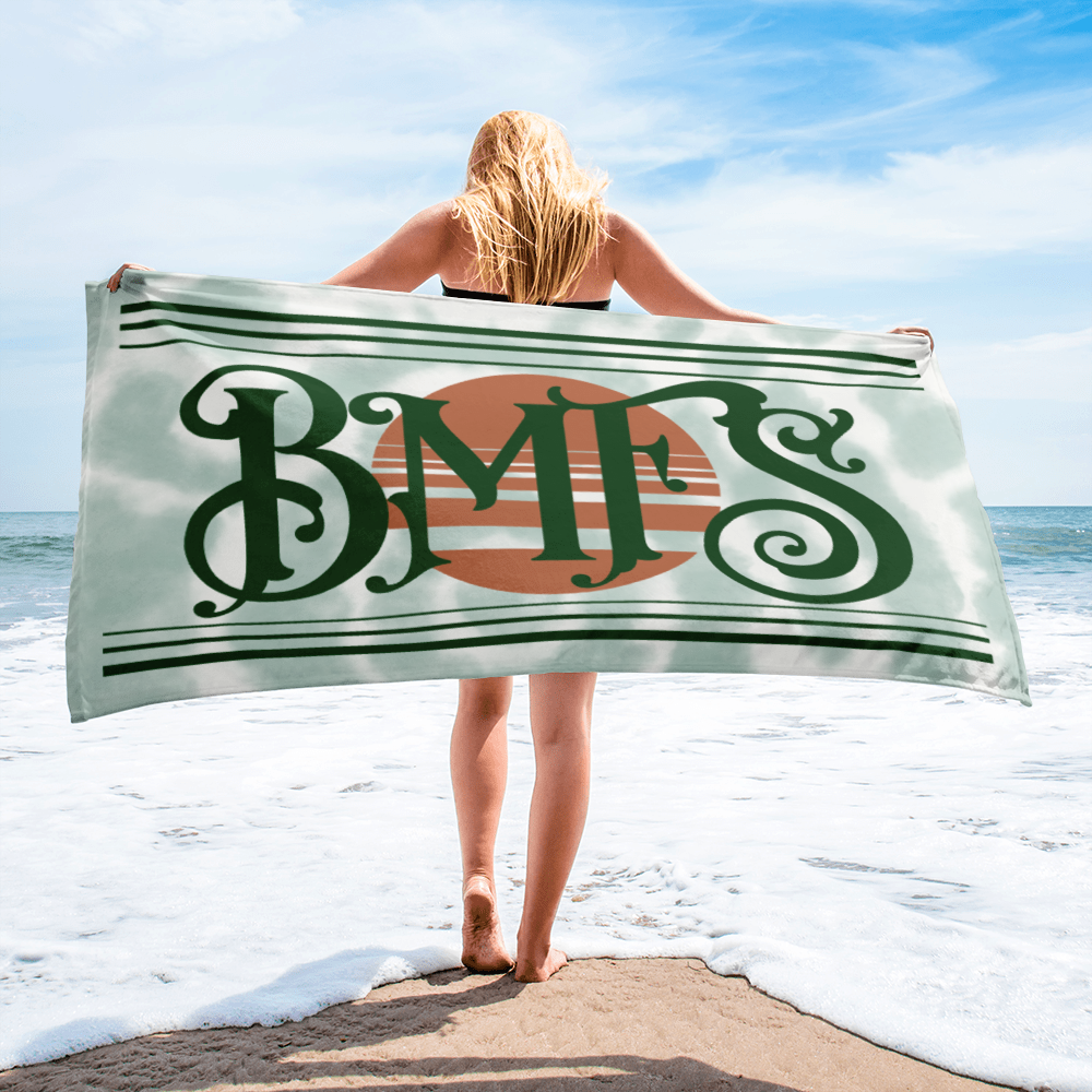 BMFS Sun Retro Beach Towel | 30"x60" | Fan Art | 33 Goat | Bluegrass