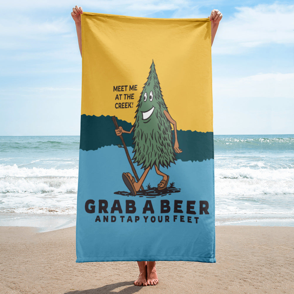 Grab A Beer Beach Towel | 30"x60" | Fan Art | 33 Goat | Bluegrass