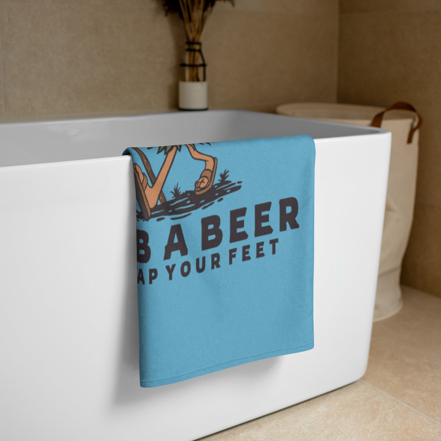Grab A Beer Beach Towel | 30"x60" | Fan Art | 33 Goat | Bluegrass