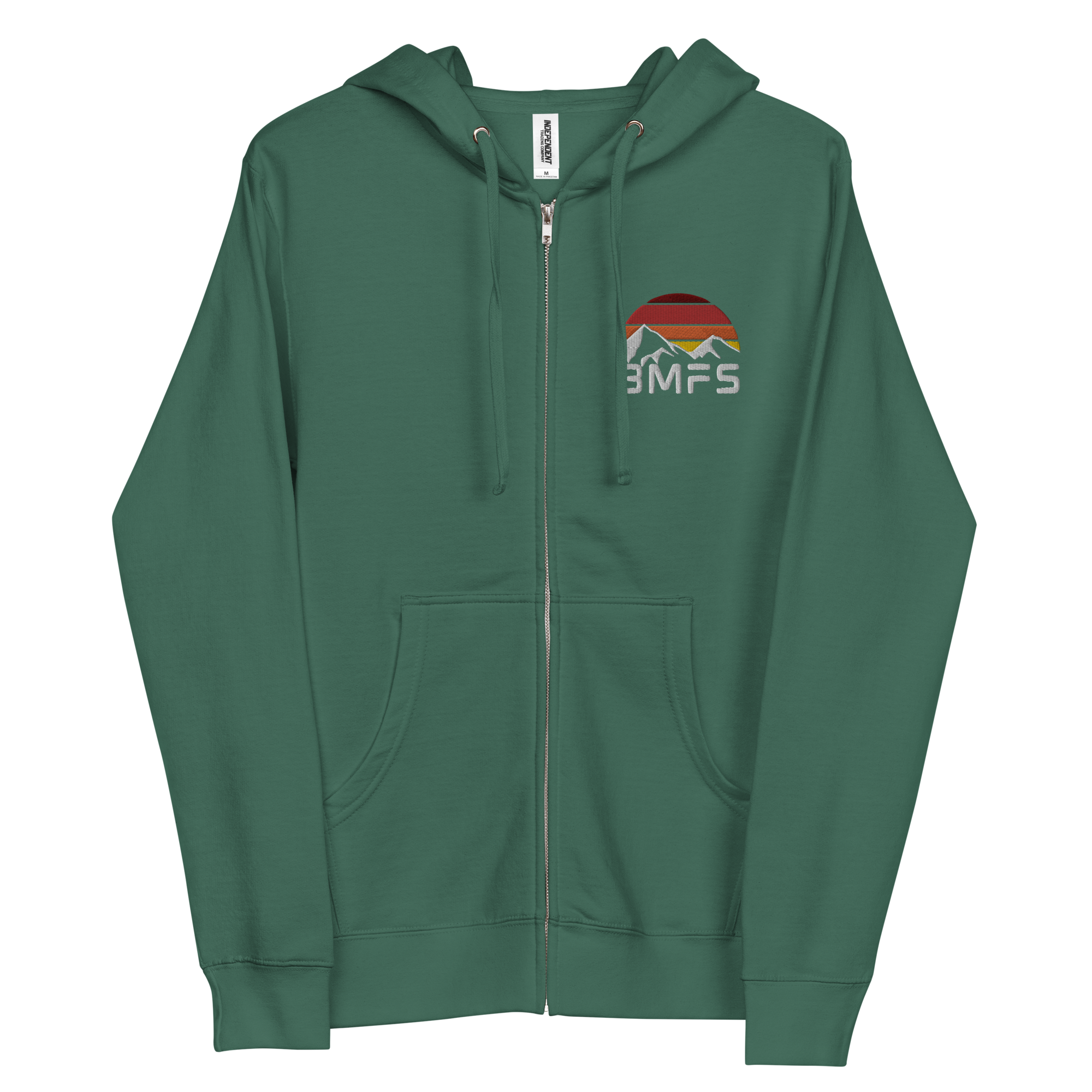 BMFS Mountains Embroidery Full Zip Hoodie | Unisex fleece | BMFS 33