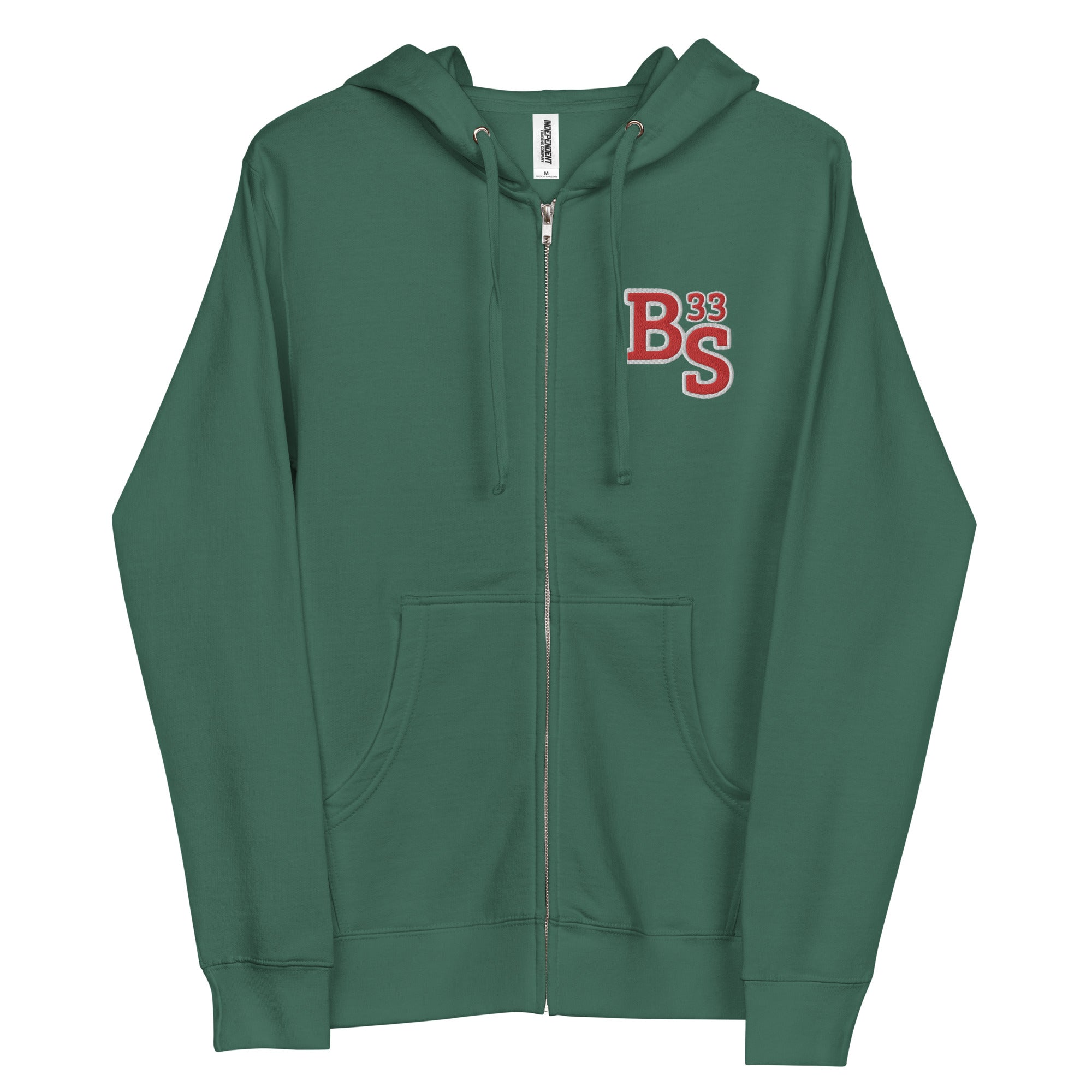 BS 33 Embroidery Full Zip Hoodie | Unisex fleece | BMFS 33