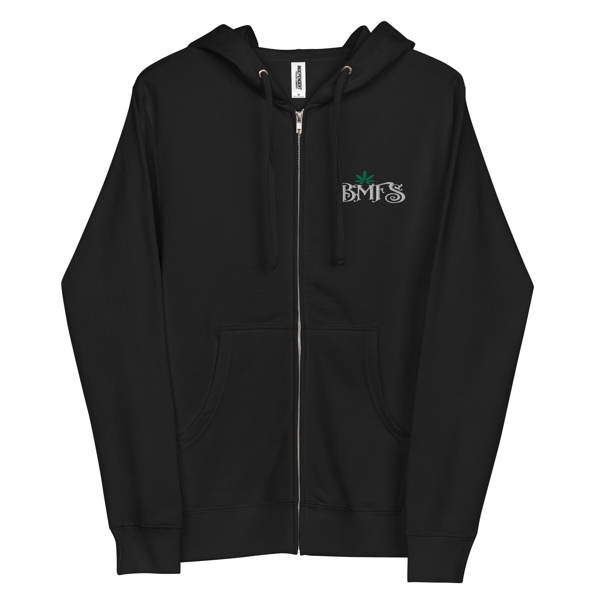 BMFS Leaf Embroidery Full Zip Hoodie | Unisex fleece | BMFS 33