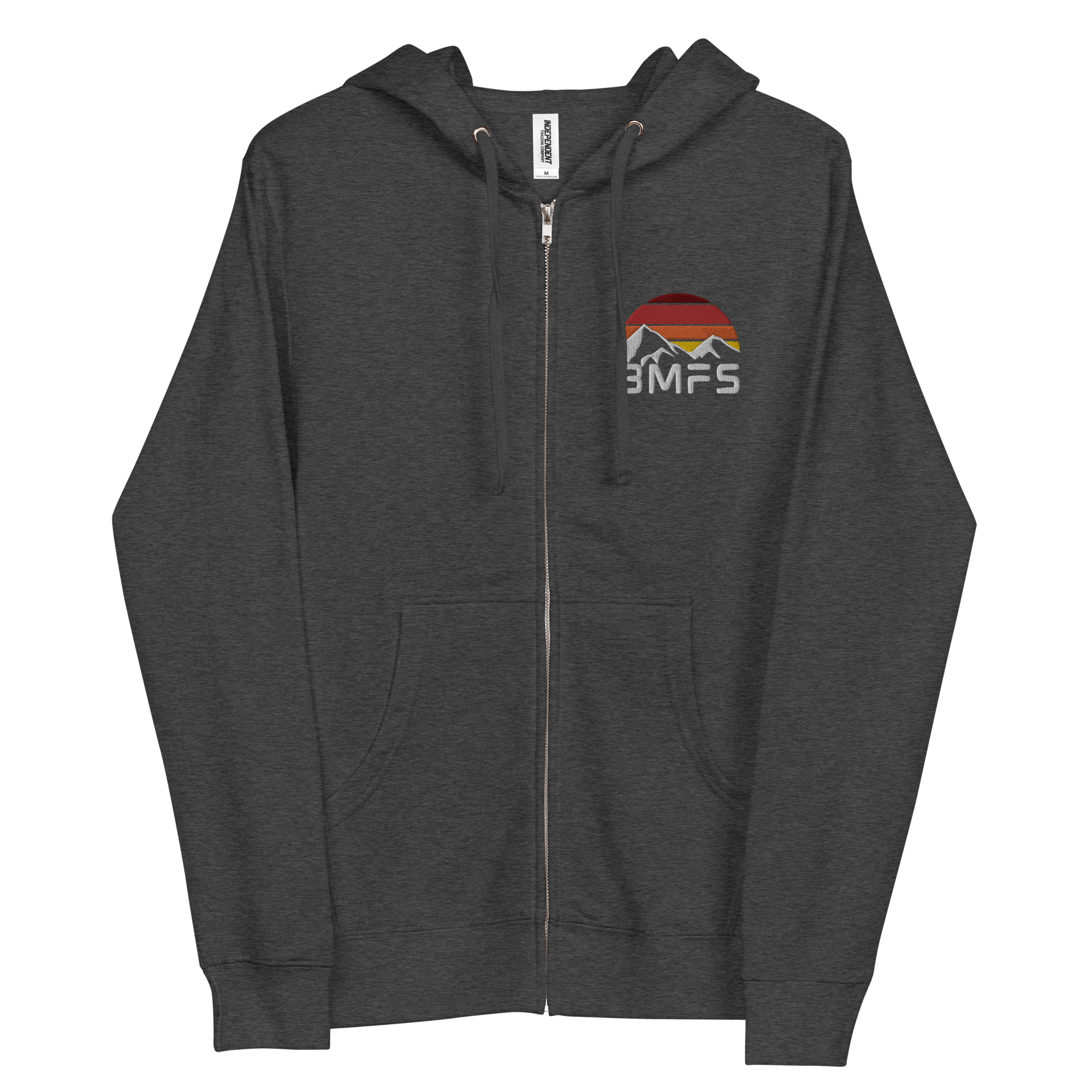 BMFS Mountains Embroidery Full Zip Hoodie | Unisex fleece | BMFS 33