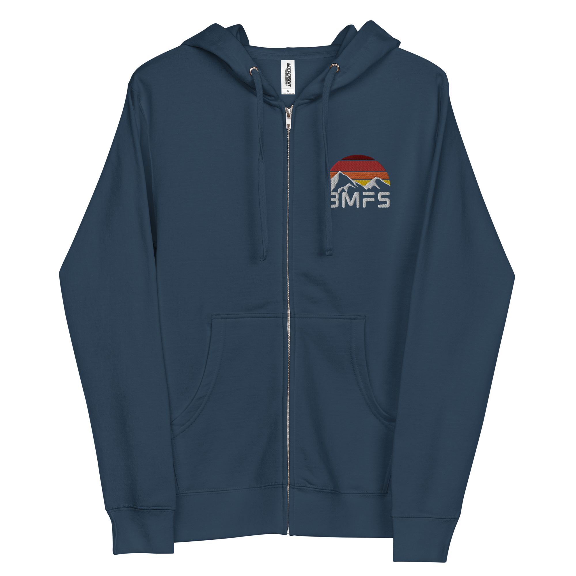 BMFS Mountains Embroidery Full Zip Hoodie | Unisex fleece | BMFS 33