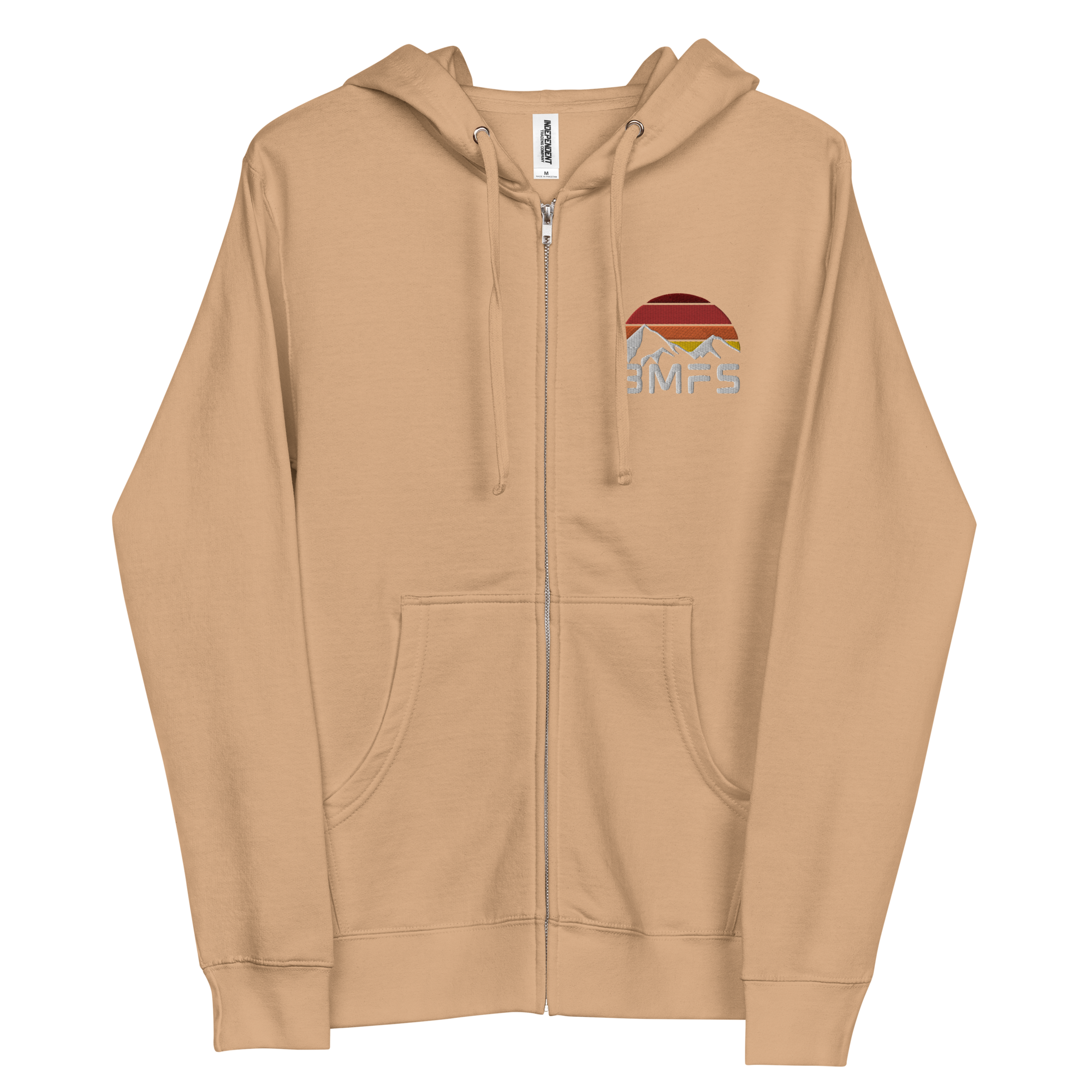 BMFS Mountains Embroidery Full Zip Hoodie | Unisex fleece | BMFS 33
