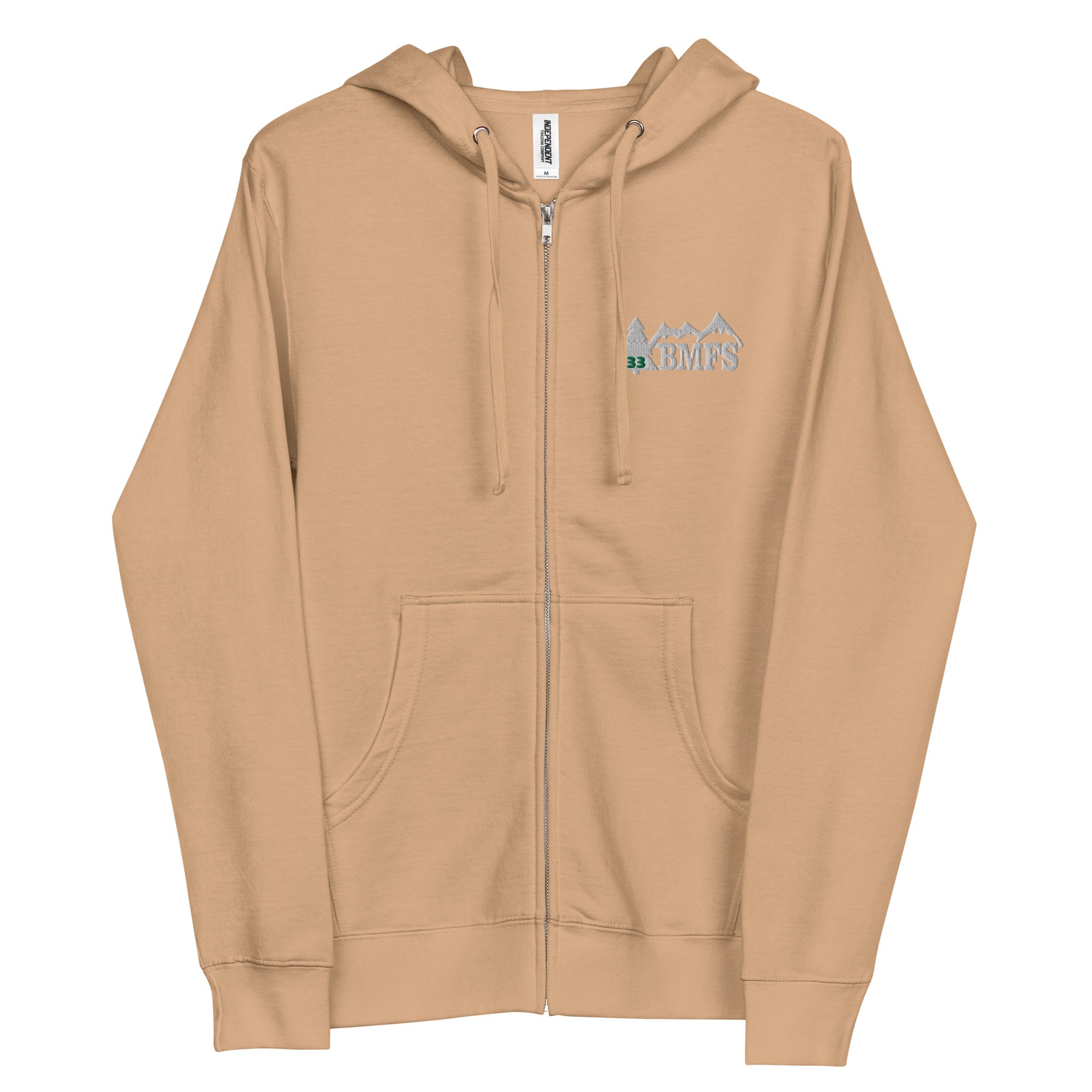 BMFS Tree 33 Embroidery Full Zip Hoodie | Unisex fleece | BMFS 33