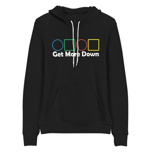 Get More Down Symbols Bella+Canvas Premium Unisex hoodie