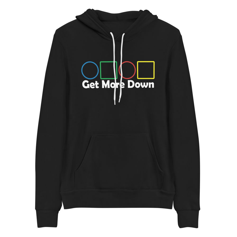 Get More Down Symbols Bella+Canvas Premium Unisex hoodie