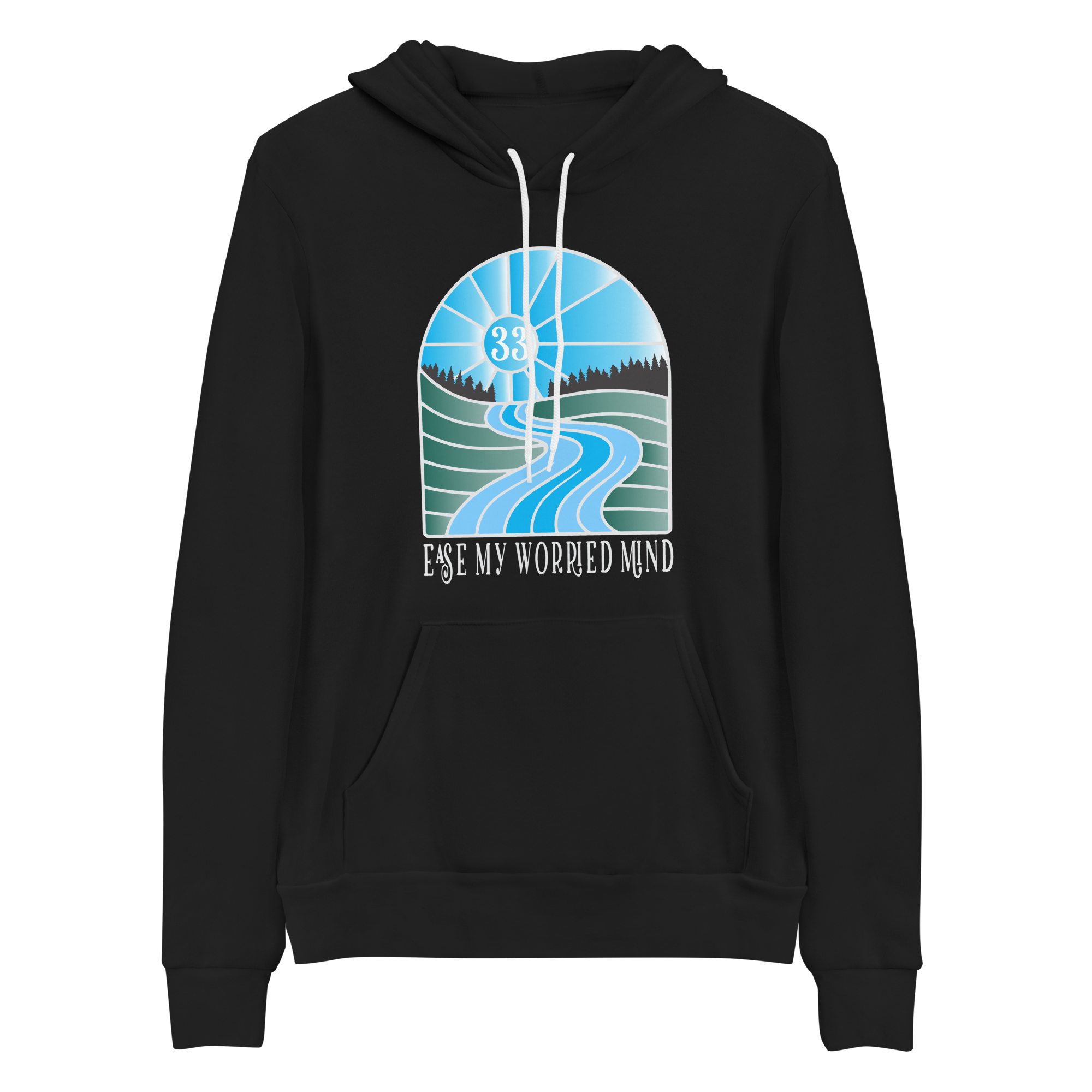 Ease My Worried Mind Creek Bella+Canvas Premium Unisex hoodie