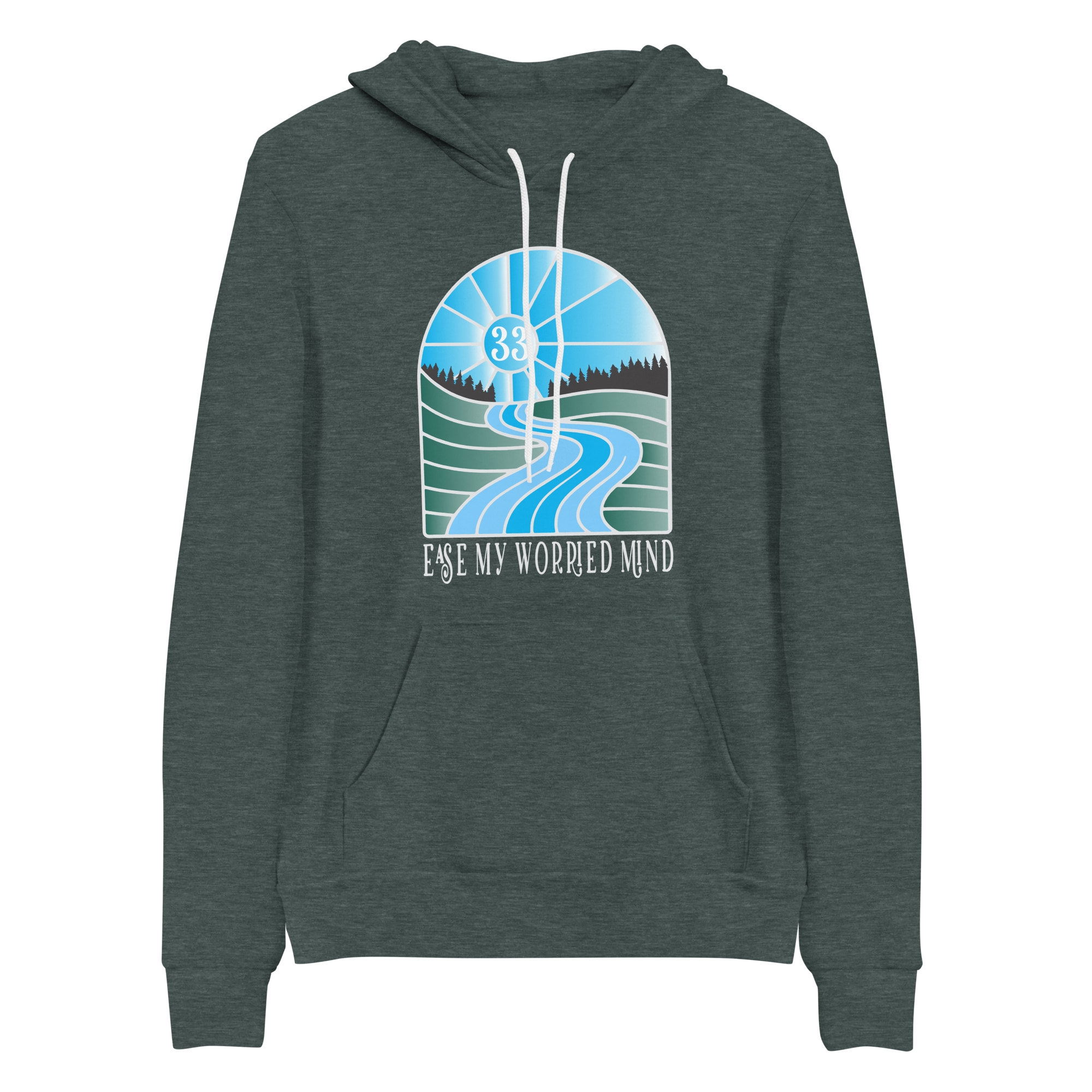 Ease My Worried Mind Creek Bella+Canvas Premium Unisex hoodie