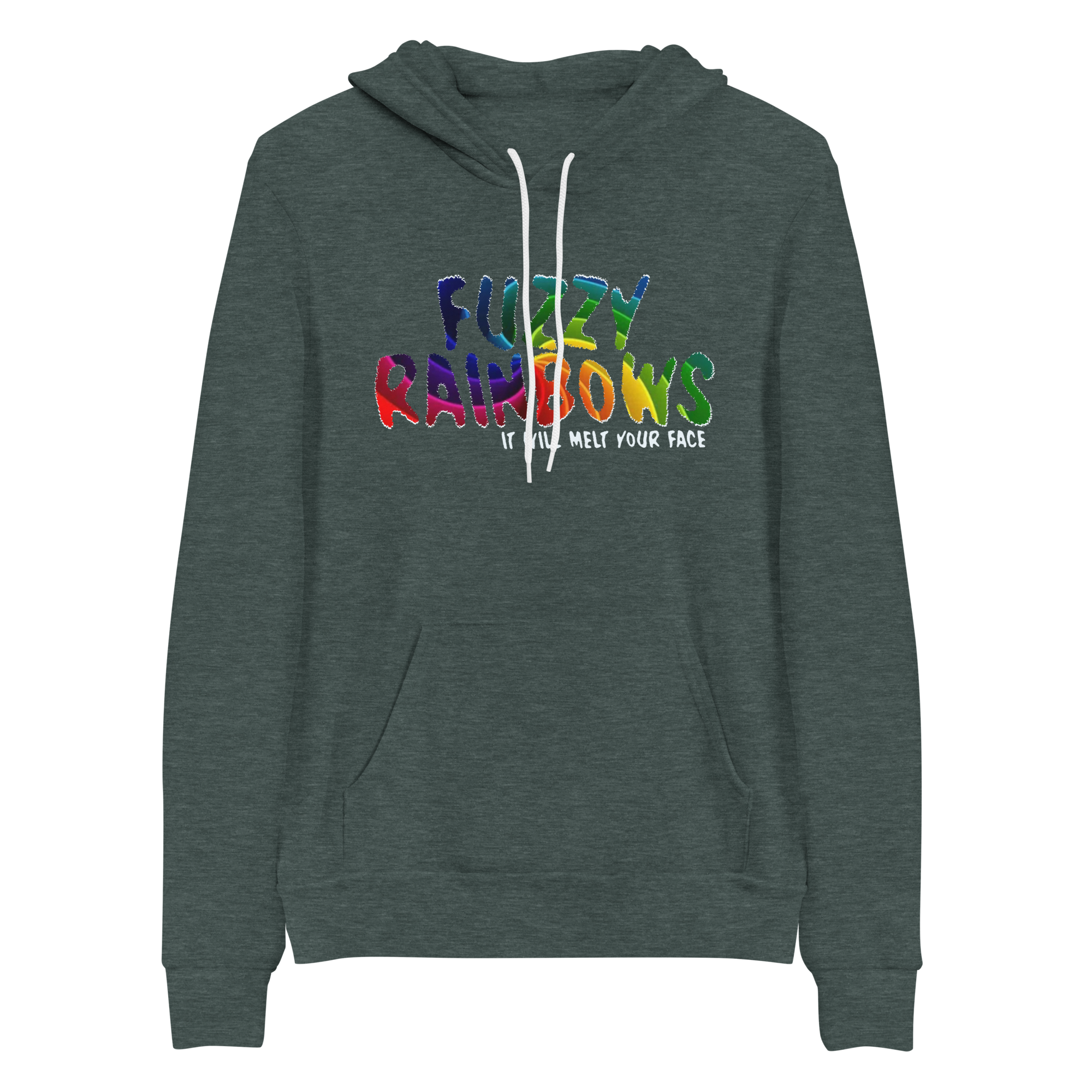 Fuzzy Rainbows Melt Your Face Bella+Canvas Premium Unisex hoodie 33
