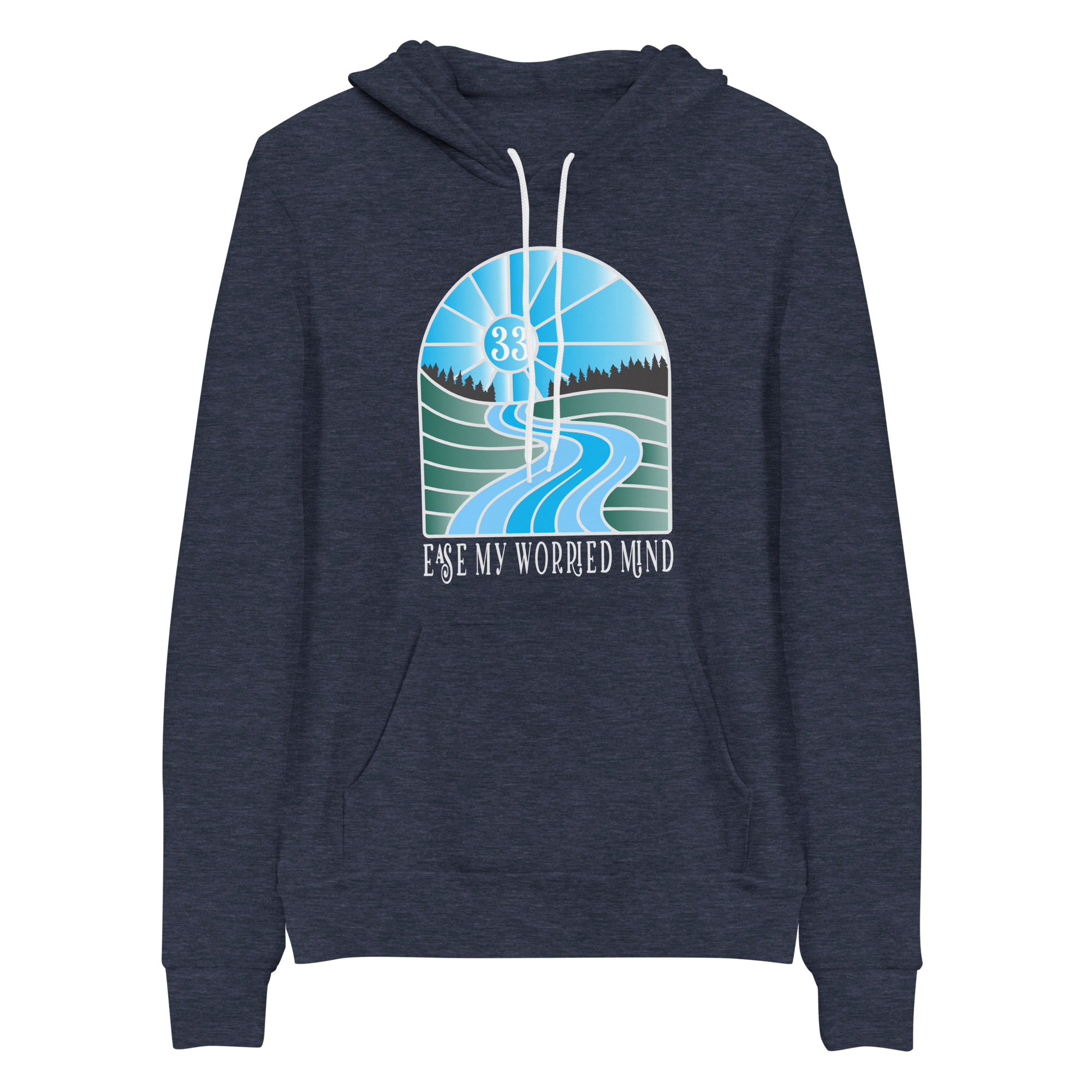 Ease My Worried Mind Creek Bella+Canvas Premium Unisex hoodie