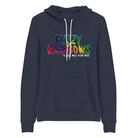 Fuzzy Rainbows Melt Your Face Bella+Canvas Premium Unisex hoodie 33